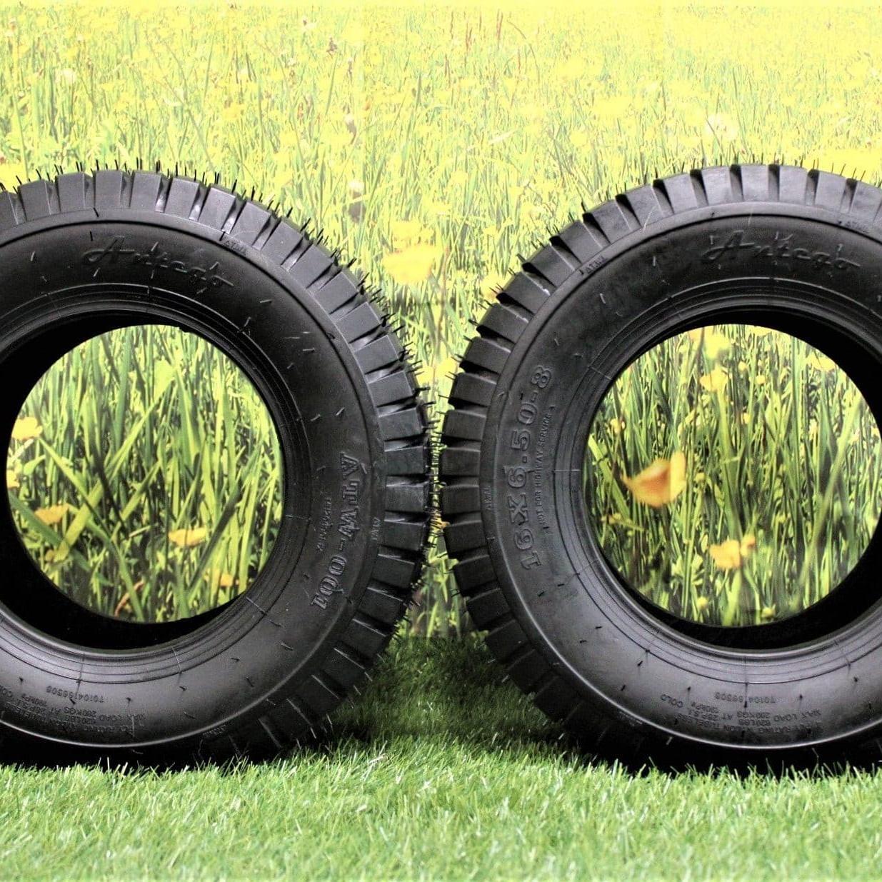 16x6.50-8 4 PLY Turf Tires for Lawn & Garden (Set of Two).