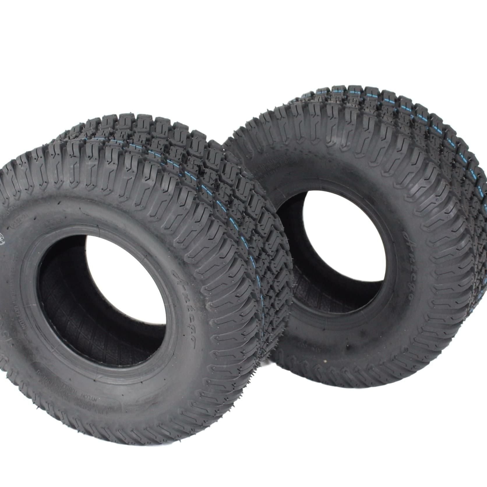 Antego Tire 15x6.00-6 4 PLY Turf Tires for Lawn & Garden (Set of Two) ATW-003.