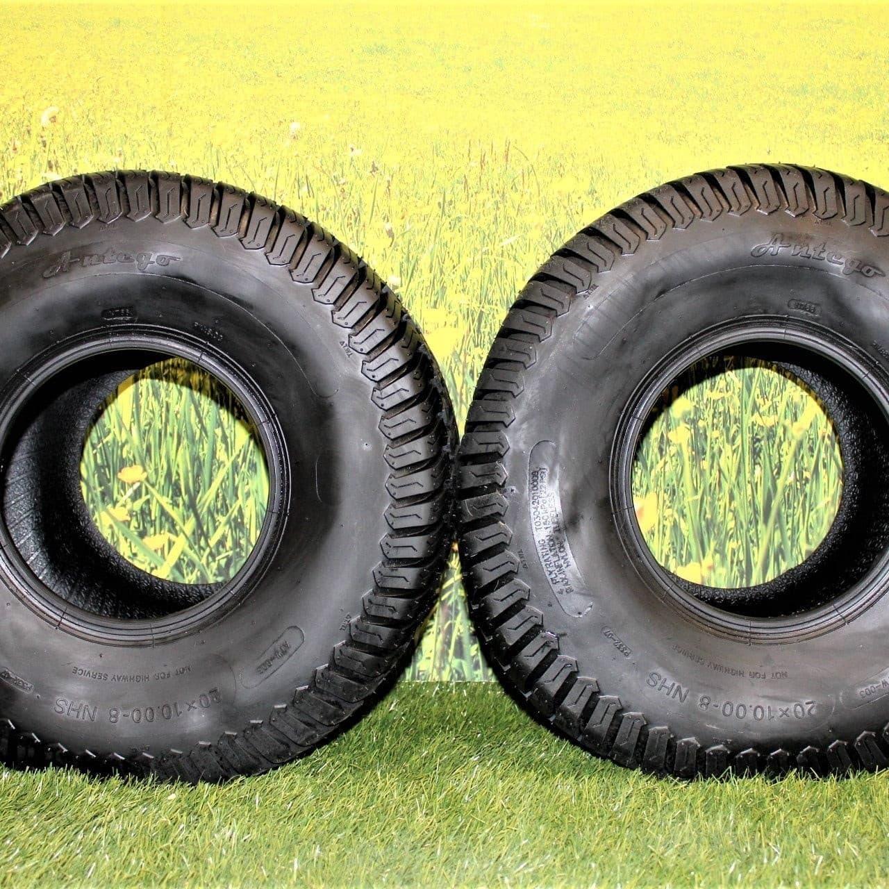Set Of 2 Heavy Duty 20x10.00-8 Lawn Mower Tires – 4-Ply Garden & Turf Tractor Tires 4 thumbnail image