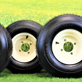 18x8.50-8 with 8x7 Tan Wheel Assembly for Golf Cart and Lawn Mower (Set of 4).