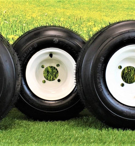 18x8.50-8 with 8x7 White Assembly for Golf Cart and Lawn Mower (Set of 4).