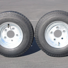 2-Pack Antego Trailer Tire On Rim 480-8 4.80-8 Load C 5 Lug Galvanized Wheel.