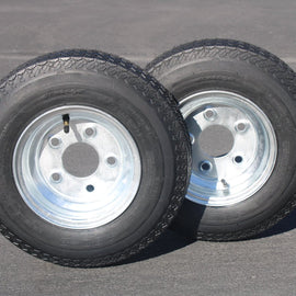 2-Pack Antego Trailer Tire On Rim 480-8 4.80-8 Load C 5 Lug Galvanized Wheel.